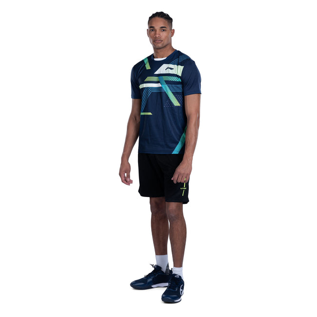 Sky Stripe Tee (india aale)-Navy