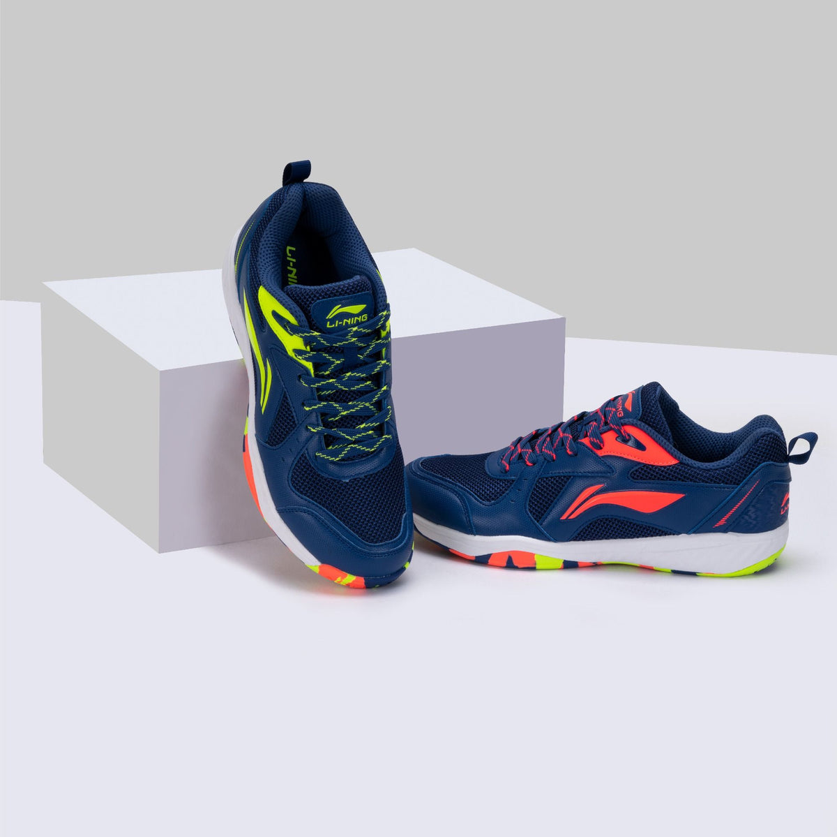 Li-Ning Ultra III-Navy, Orange, Lime-9 UK