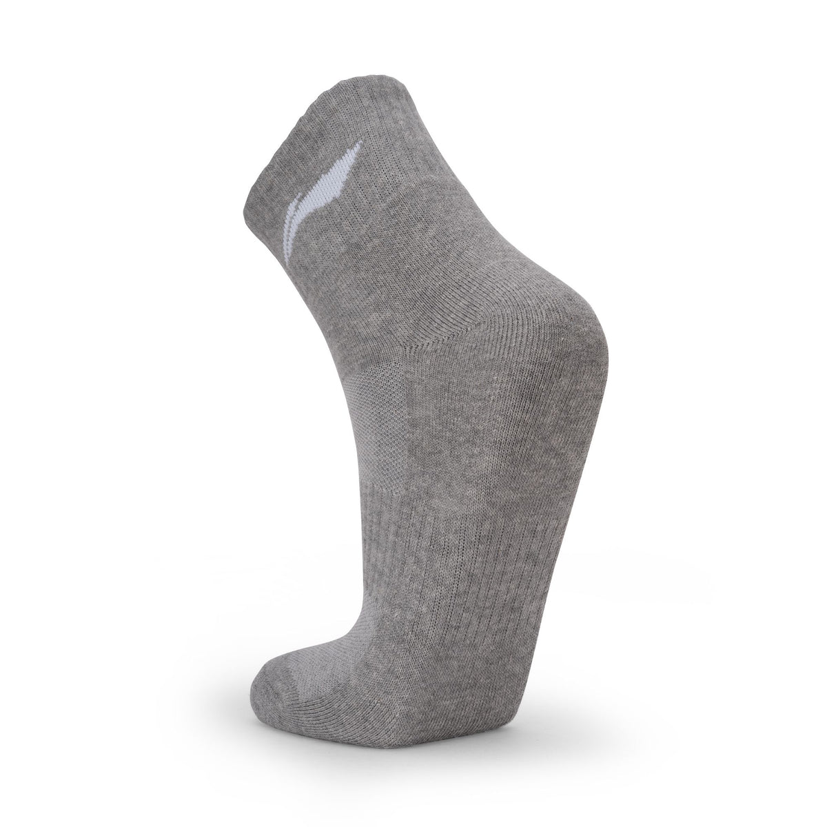 Cushioned Quarter Socks 3 Pairs (Grey)
