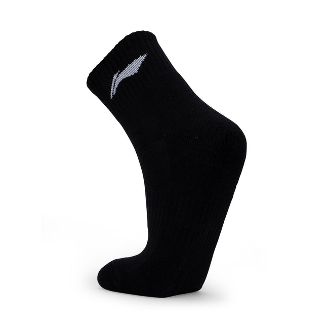 Cushioned Quarter Socks 3 Pairs (Black/Grey/Black)