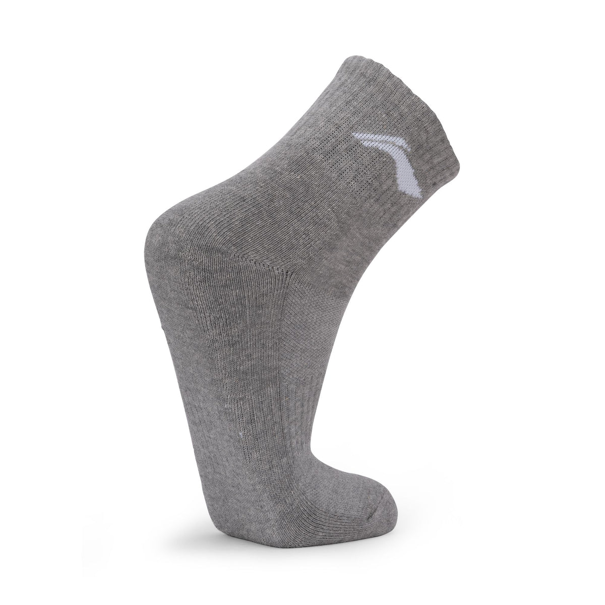Cushioned Quarter Socks 3 Pairs (Black/Grey/Black)
