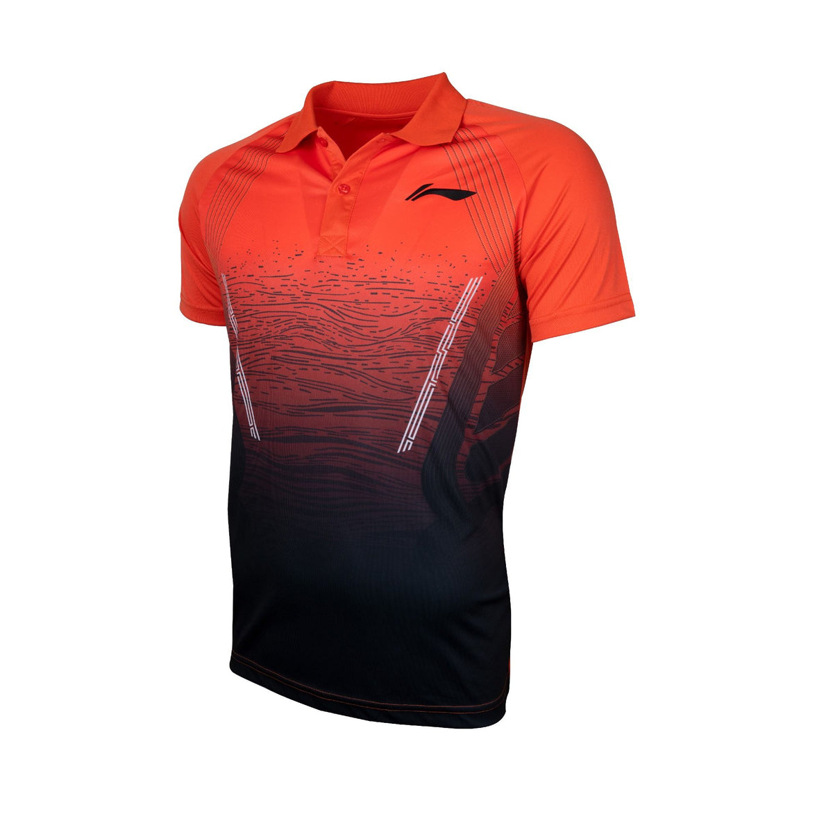 Li-Ning Active Polo T-Shirt -Neon Orange-XS