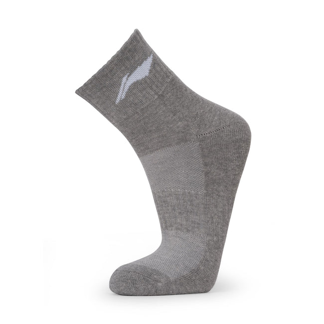 Cushioned Quarter Socks 3 Pairs (Grey)