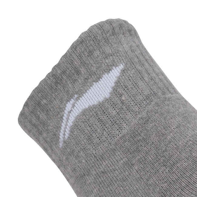 Cushioned Quarter Socks 3 Pairs (Black/Grey/Black)