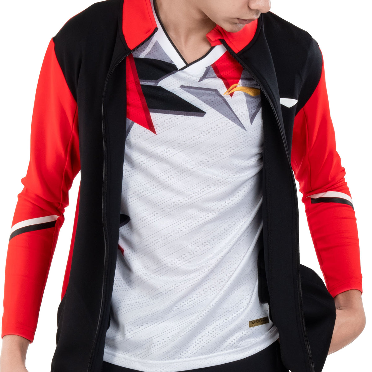 Classic Track Jackets [Jr] - Black/Red