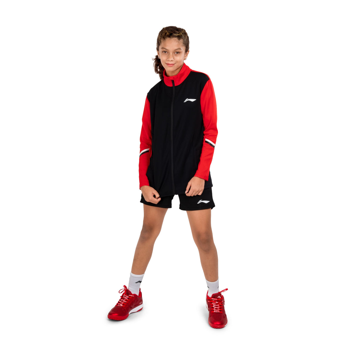 Classic Track Jackets [Jr] - Black/Red