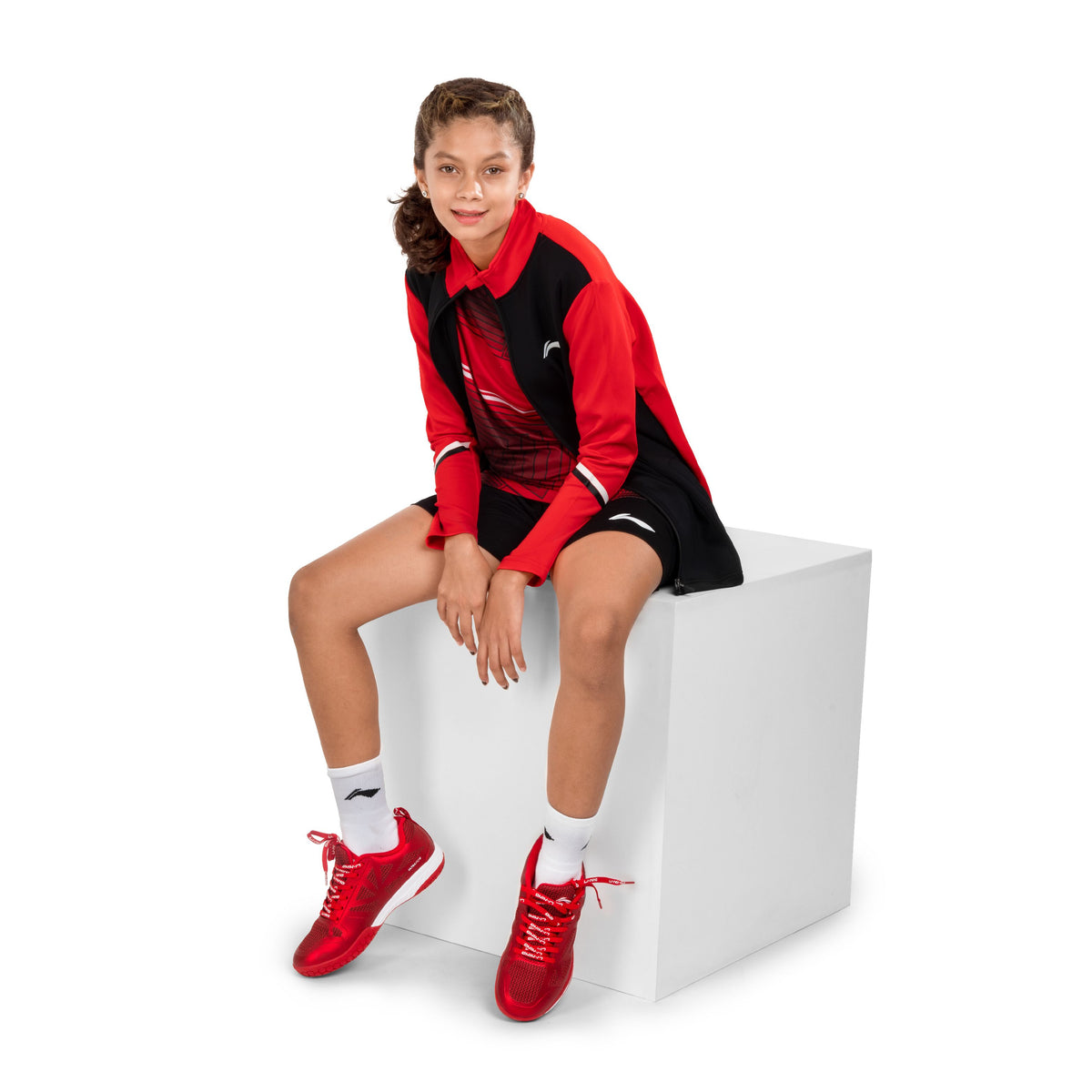 Classic Track Jackets [Jr] - Black/Red
