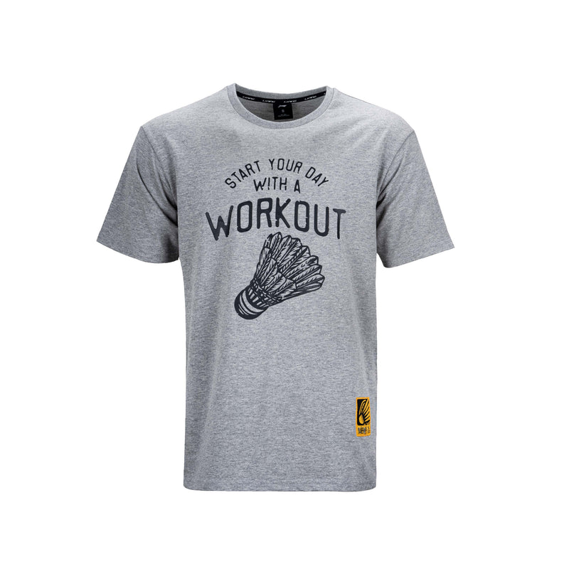 Workout T-Shirt-HEATHER GREY