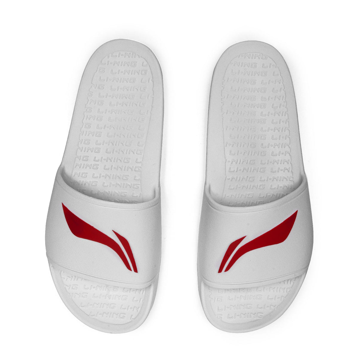 Badminton Off-Court Slippers - White/Cinnabar Red - 7 UK
