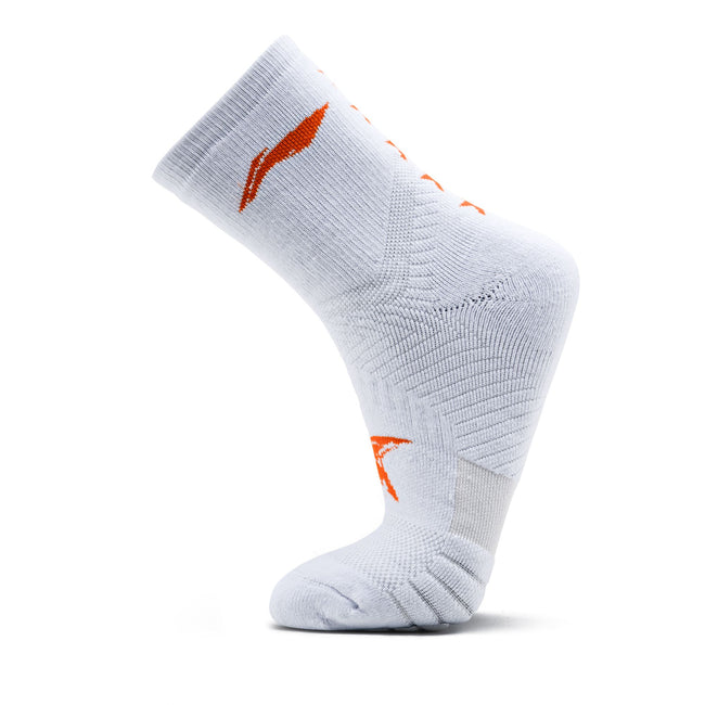5 Star Socks - White/Neon Orange
