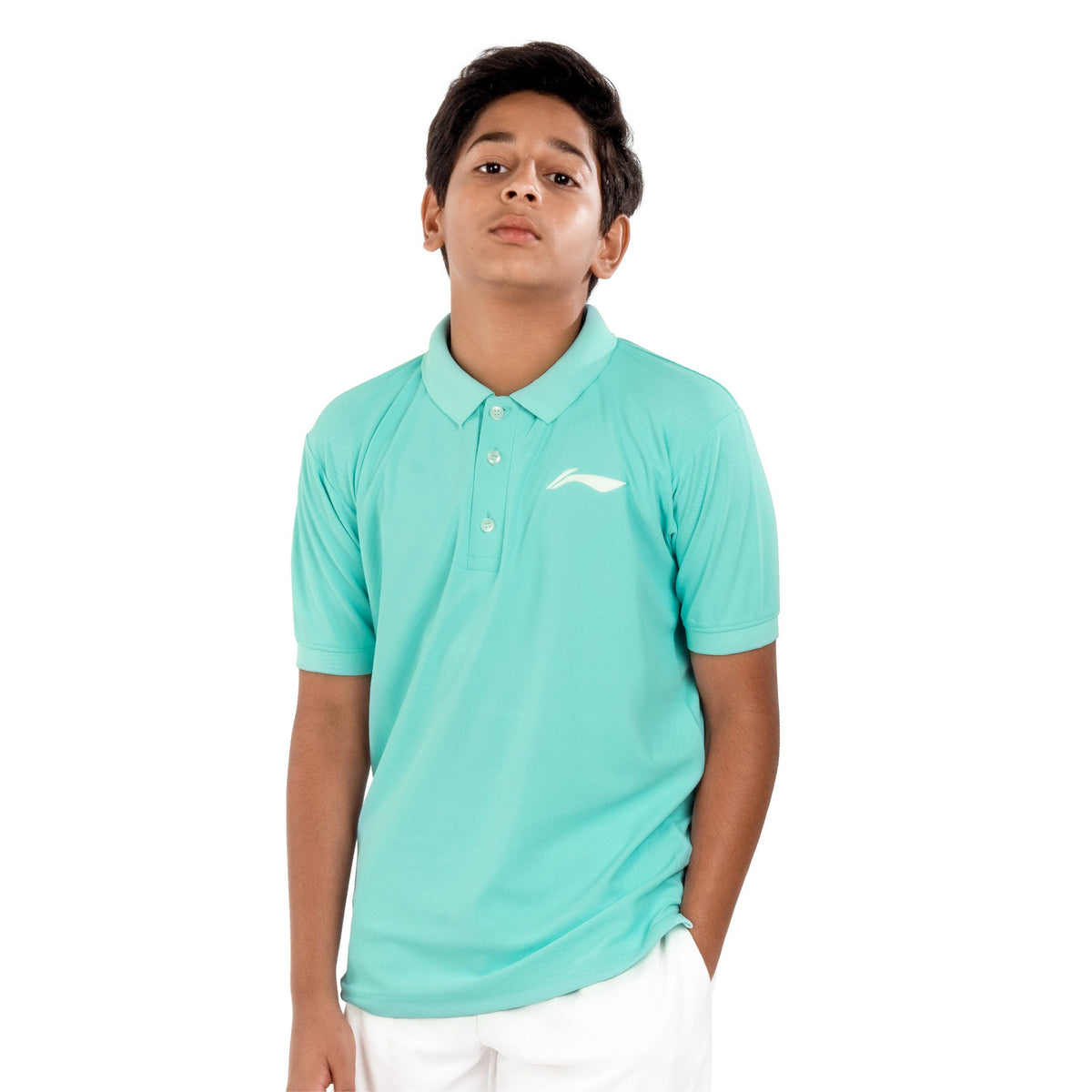 LN Solid Polo T-shirt [Jr] - Ocean Blue - 2XS