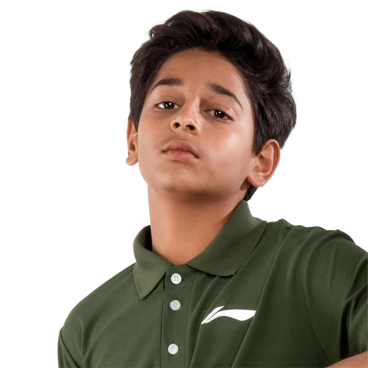 LN Solid Polo T-shirt [Jr] - Olive Green