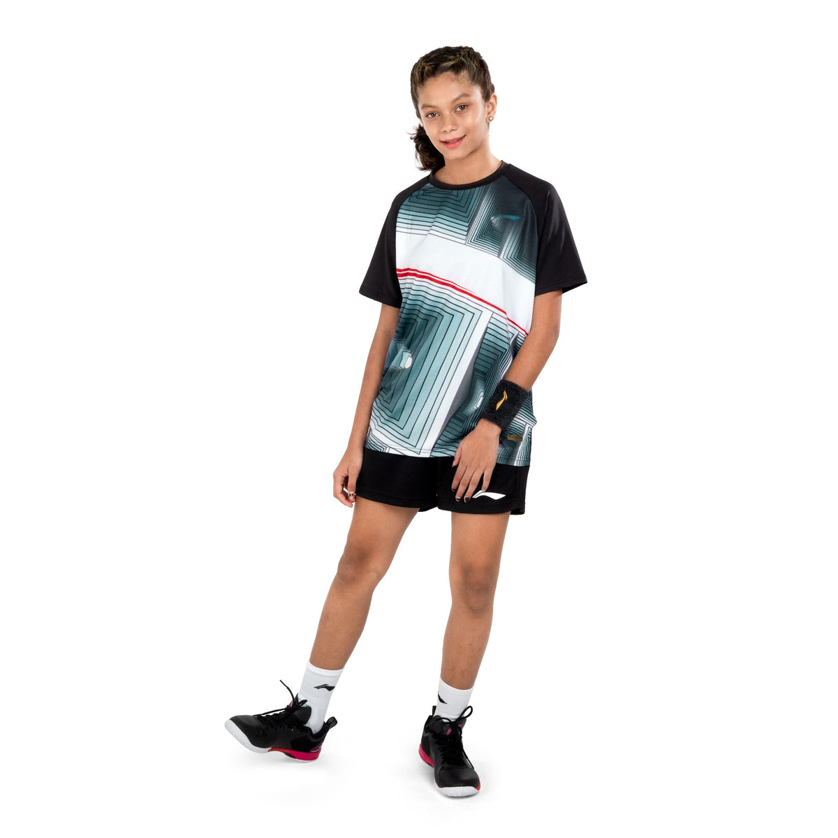 3D Logo Shorts [Jr] - Black/White