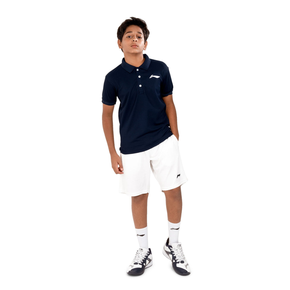 LN Solid Polo T-shirt [Jr] - Navy