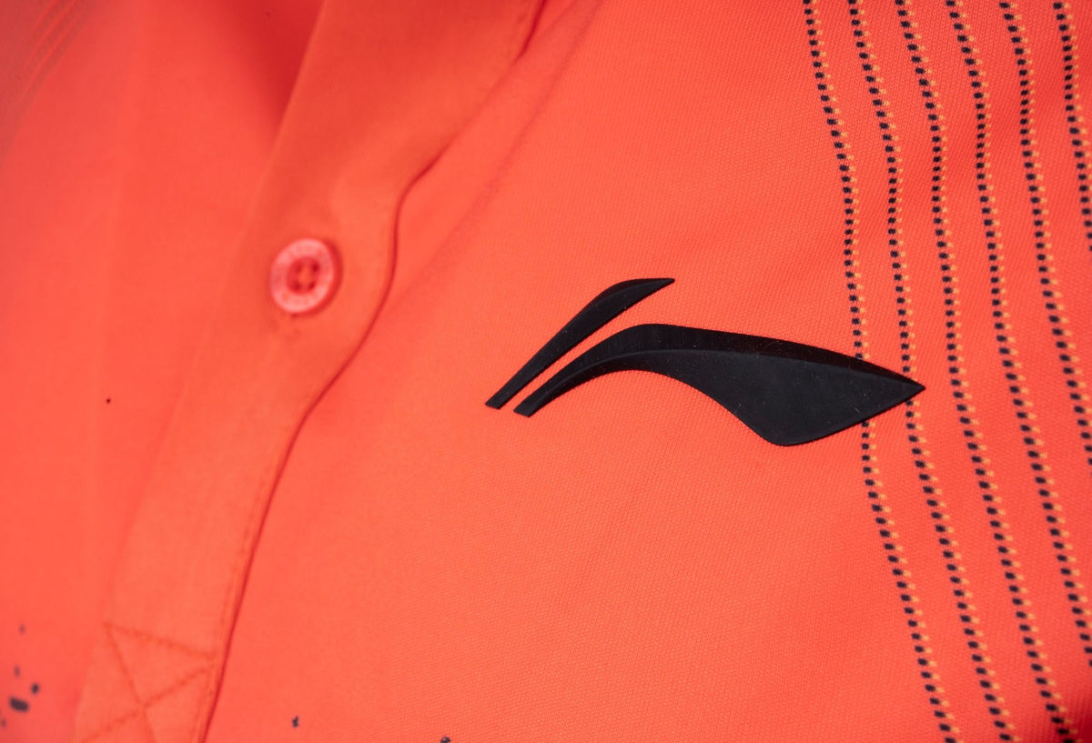 Li-Ning Active Polo T-Shirt -Neon Orange-XS